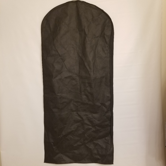 53" Long Anne Klein Elegant Black Garment Bag with Logo, Side Zipper - Picture 3 of 7